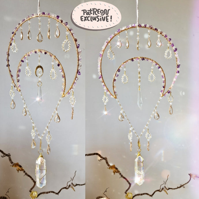 Patreon - Aria crystal crescent moon suncatcher DIY kit