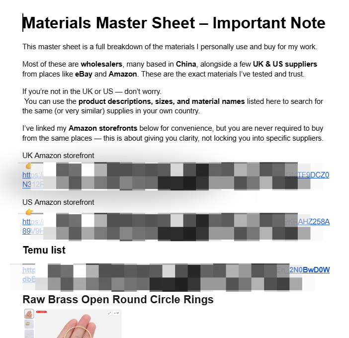 The Sun Catcher Materials Master Vault