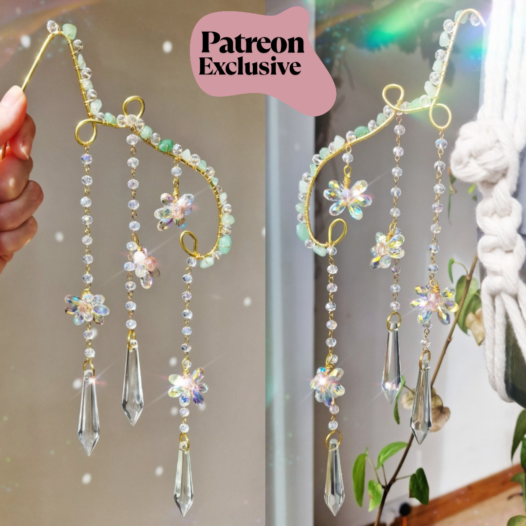 Crystal plant suncatcher wand - Ivy