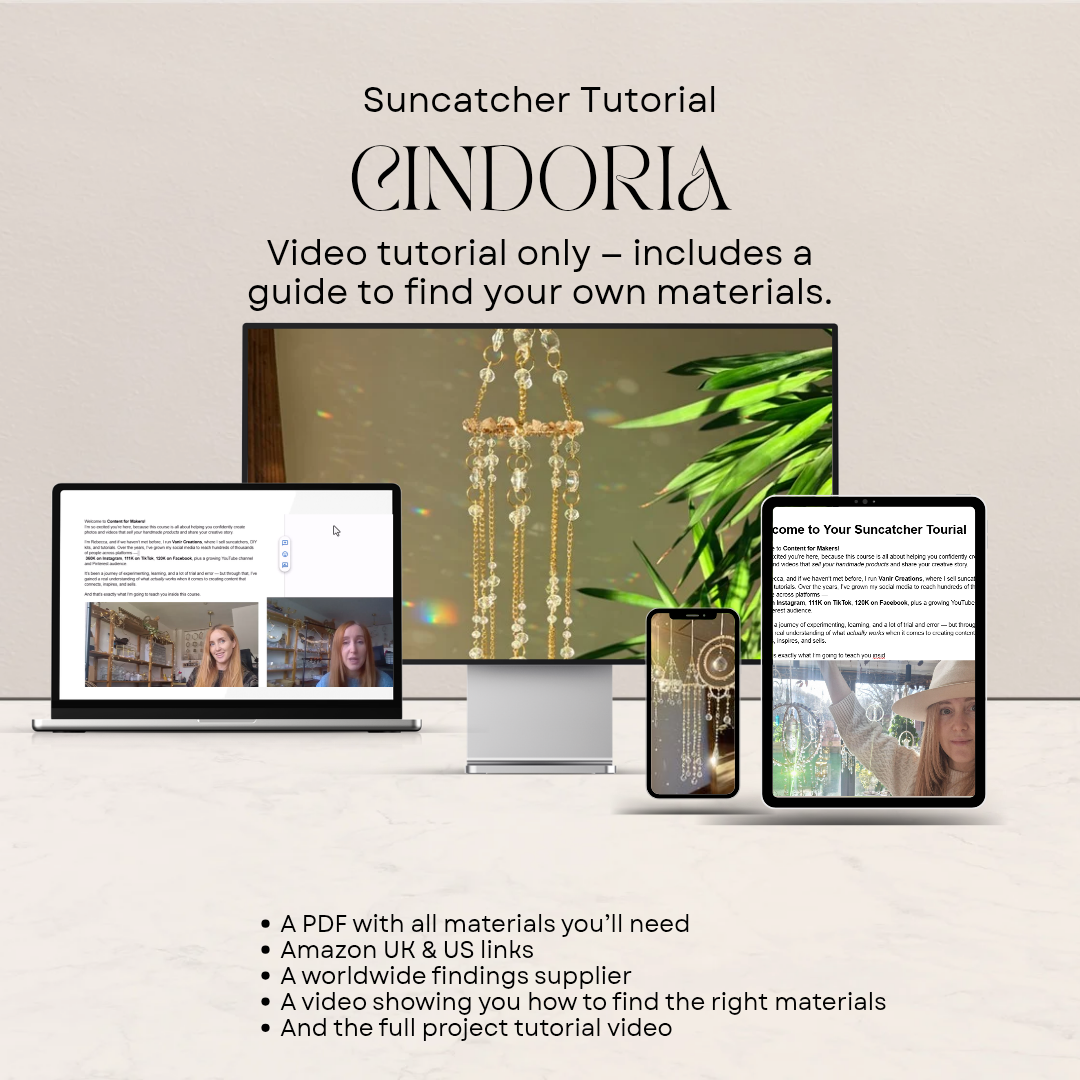 Long Chandelier Suncatcher Video Tutorial + Materials Guide | Cindoria