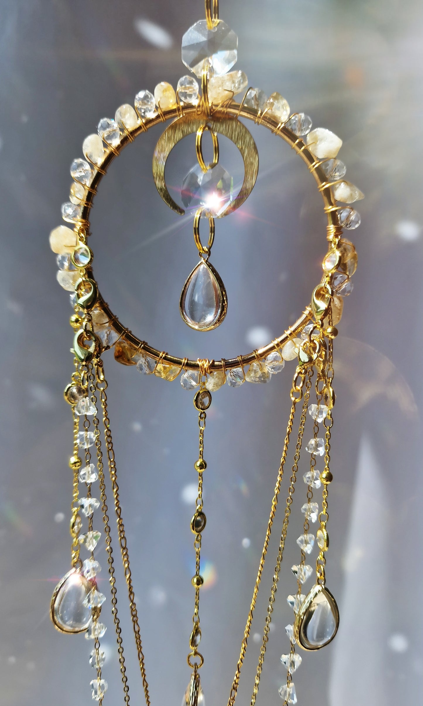 Butterfly And Flower Suncatcher Wearable Necklace Set