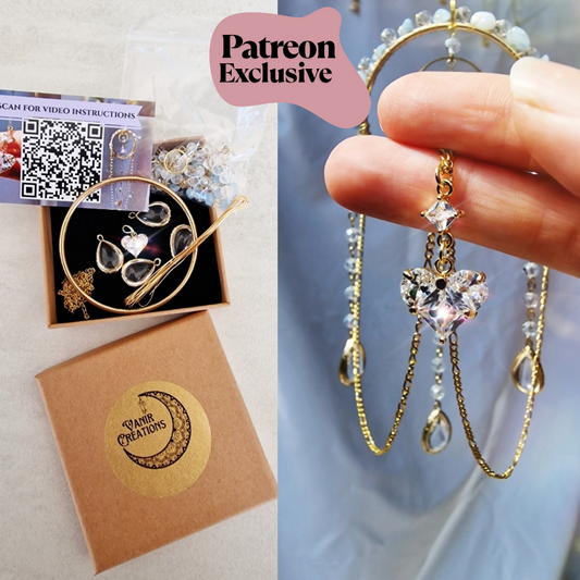 Patreon - DIY Suncatcher Necklace Kit and Tutorial - Heart