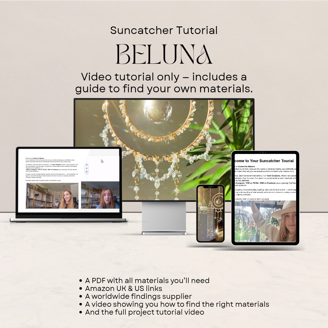 Double Hoop Suncatcher Video Tutorial + Materials Guide | Beluna