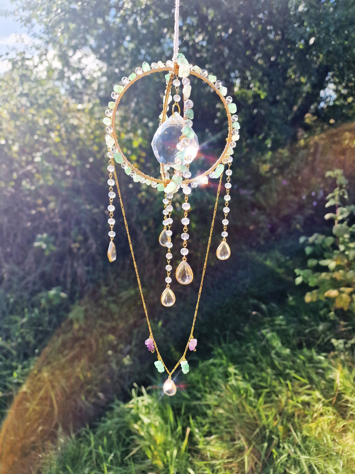 Patreon - Crystal Suncatcher Orb with Necklace - Mia