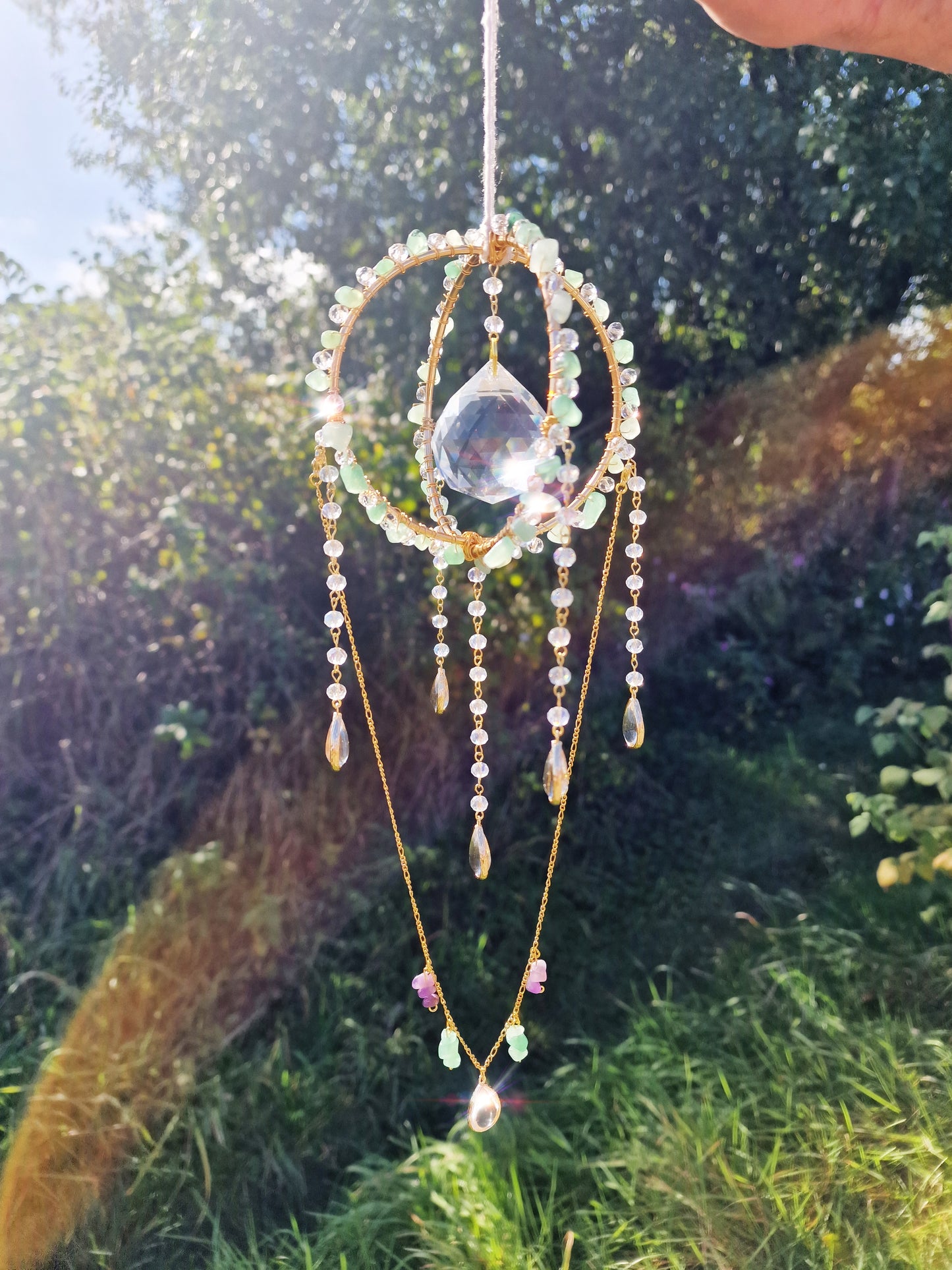 Patreon - Crystal Suncatcher Orb with Necklace - Mia