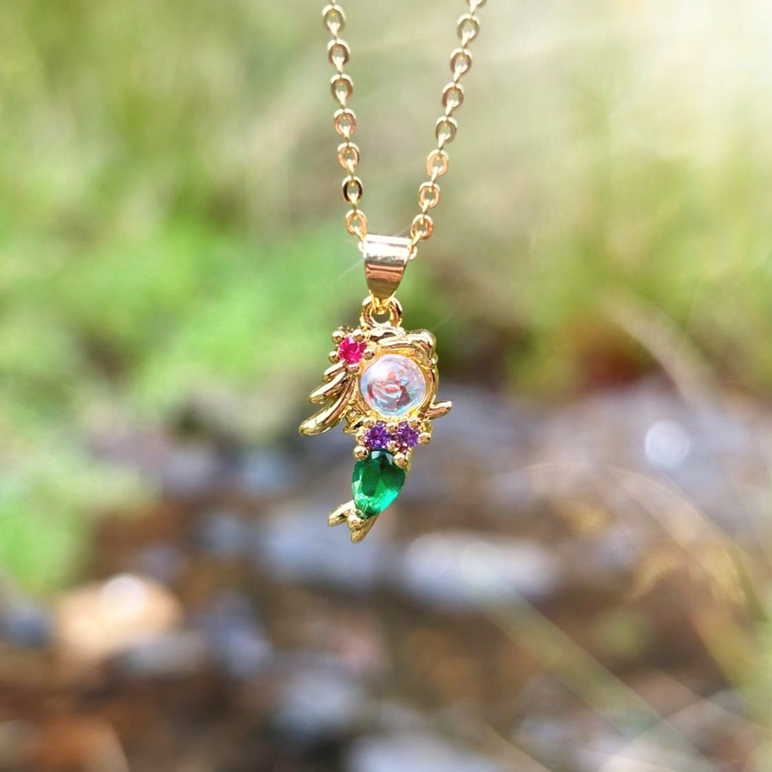 Oceanlight Enchantress Wearable Suncatcher – Necklace Only