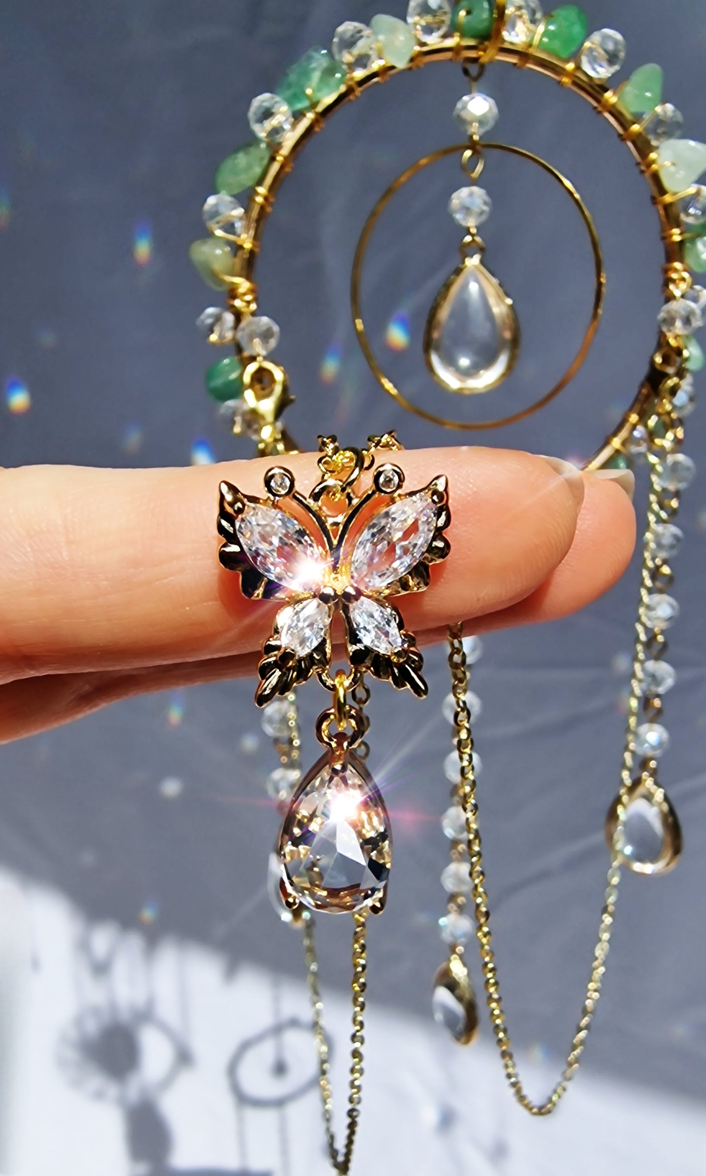 Butterfly Suncatcher And Wearable Necklace
