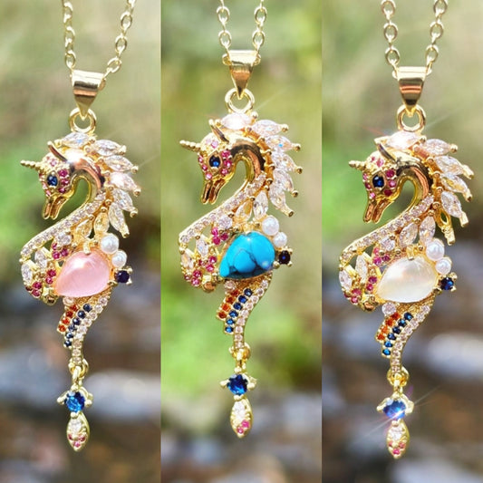 Seahorse Starlight Wearable Suncatcher – Necklace Only