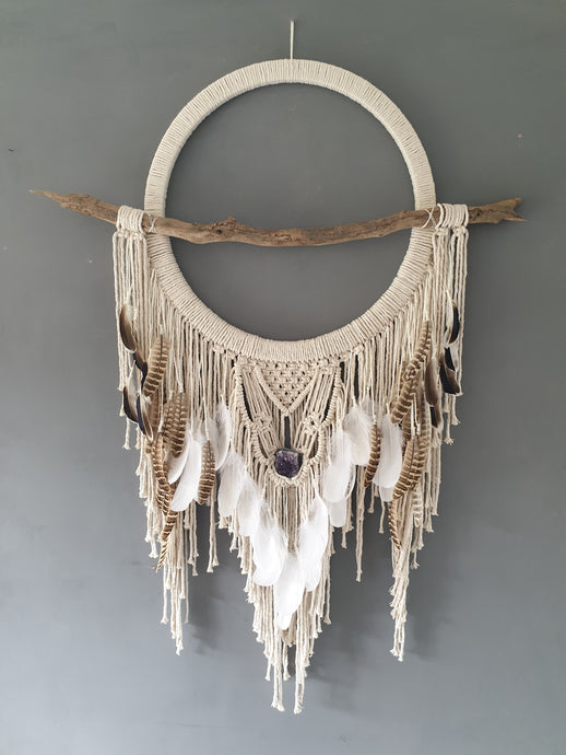 Large dreamcatchers with feathers