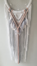 Load image into Gallery viewer, White boho dreamcatcher with stone