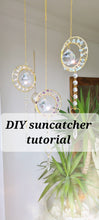 Load image into Gallery viewer, DIY suncatcher kit moon and star crystal suncatcher