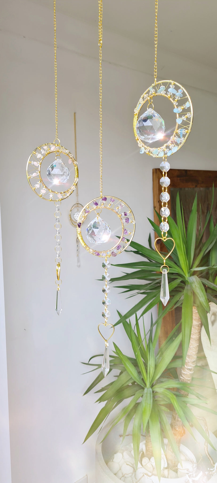 DIY suncatcher kit moon and star crystal suncatcher – Vanir Creations