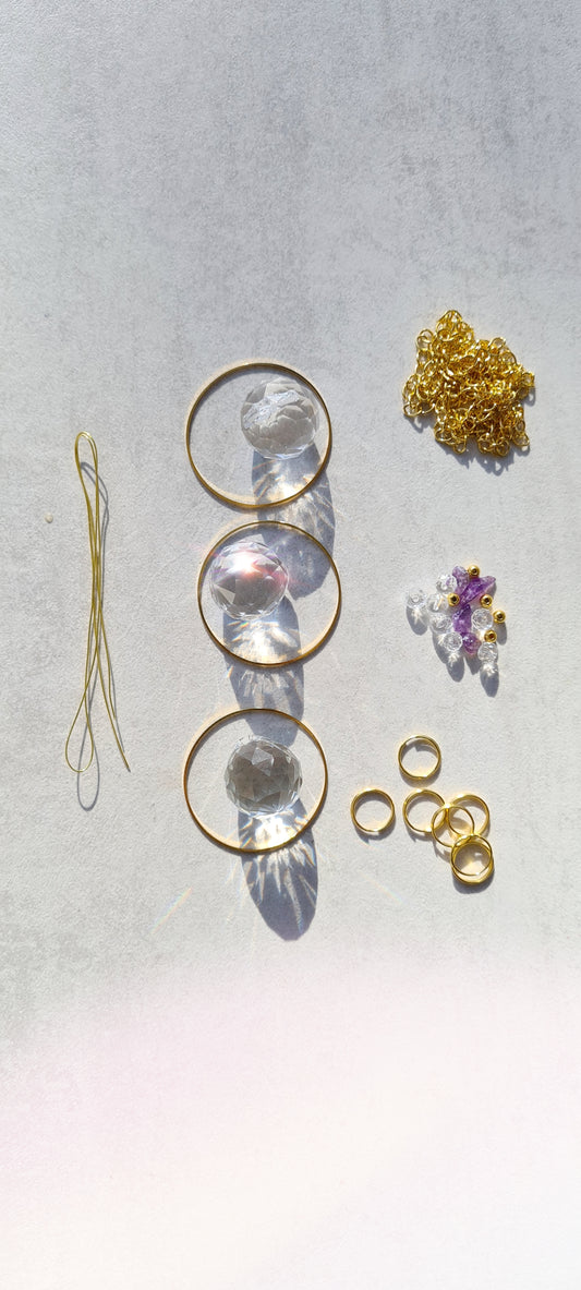 Car Crystal Suncatcher DIY Kit hanging Car Charm - Car