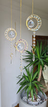 Load image into Gallery viewer, Moon and star crystal suncatcher