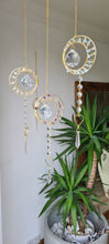 Load image into Gallery viewer, Moon and star crystal suncatcher