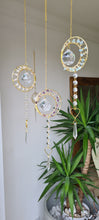 Load image into Gallery viewer, Moon and star crystal suncatcher