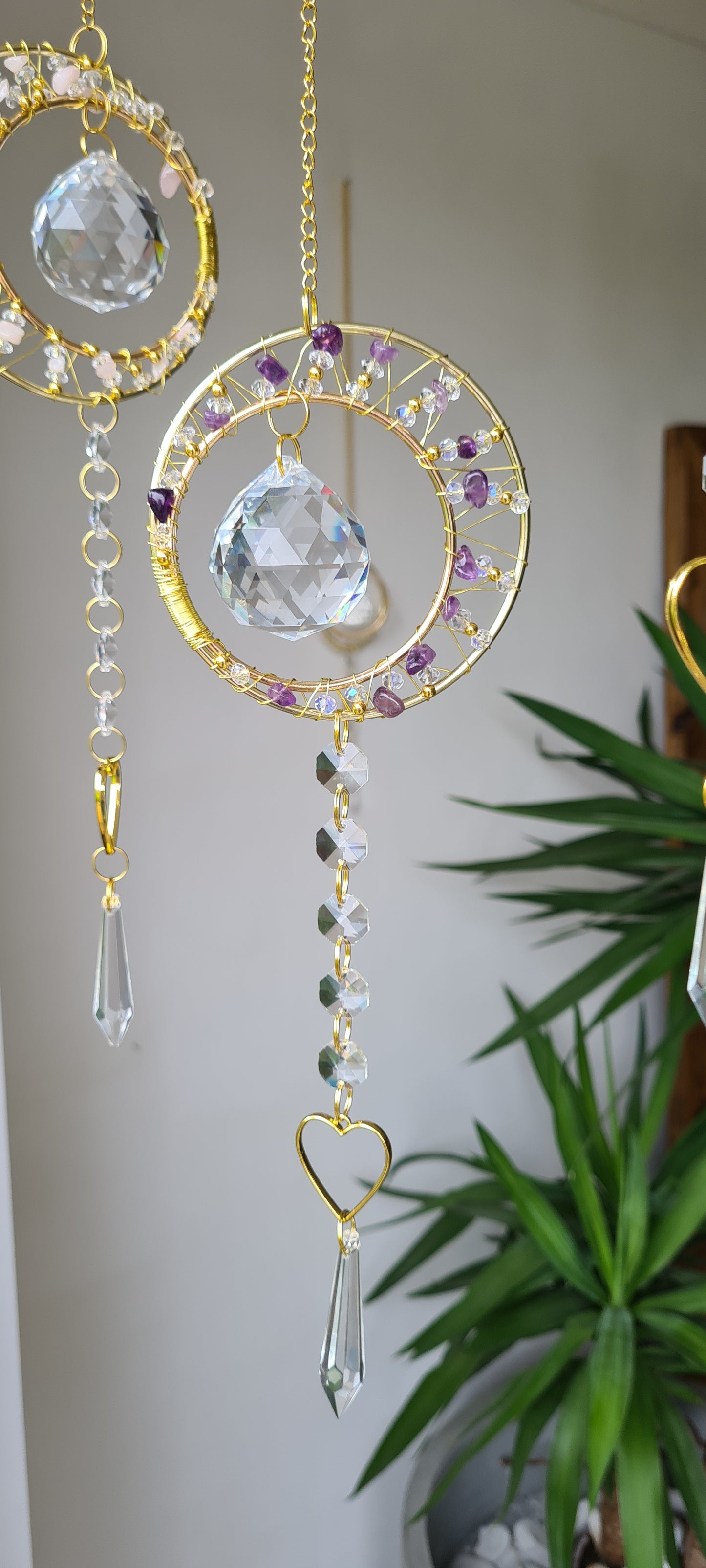 DIY suncatcher kit crystal suncatcher - Moon and star