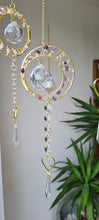 Load image into Gallery viewer, Moon and star crystal suncatcher