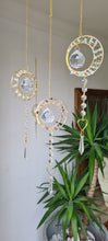 Load image into Gallery viewer, Moon and star crystal suncatcher