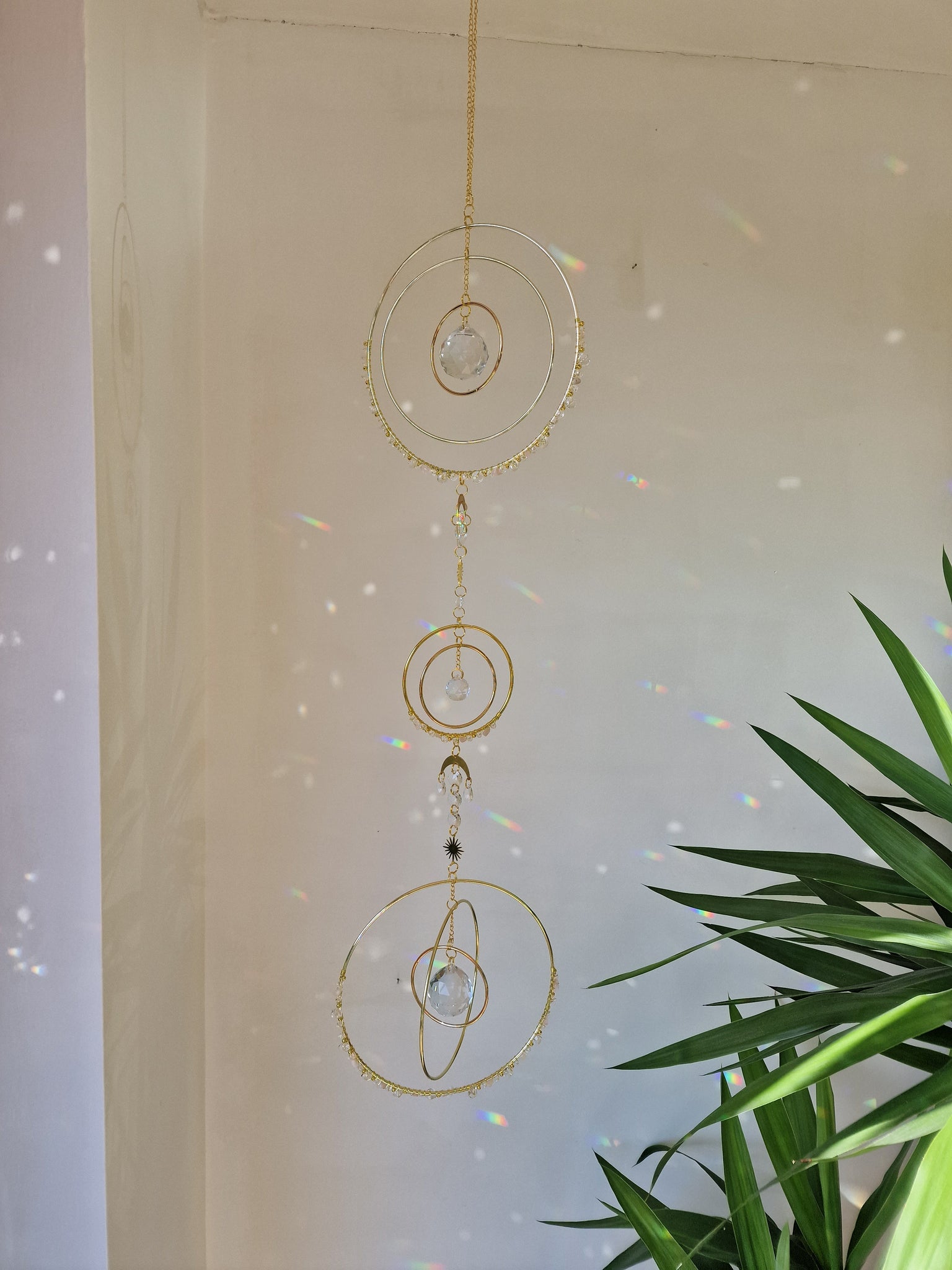 DIY suncatcher kit moon and star crystal suncatcher – Vanir Creations