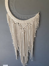 Load image into Gallery viewer, Mardoll Natural macrame moon dreamcatcher.