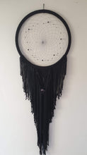 Load image into Gallery viewer, Black dream catcher with crystal