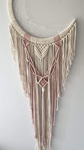 Soft pink and cream moon catcher