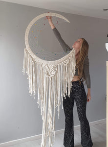 Beautiful natural string moon catcher