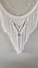 Load image into Gallery viewer, Pure white dream catcher with crystal.