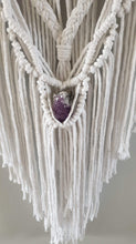 Load image into Gallery viewer, Pure white dream catcher with crystal.