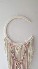 Load image into Gallery viewer, neutral beaded nursery moon decore  